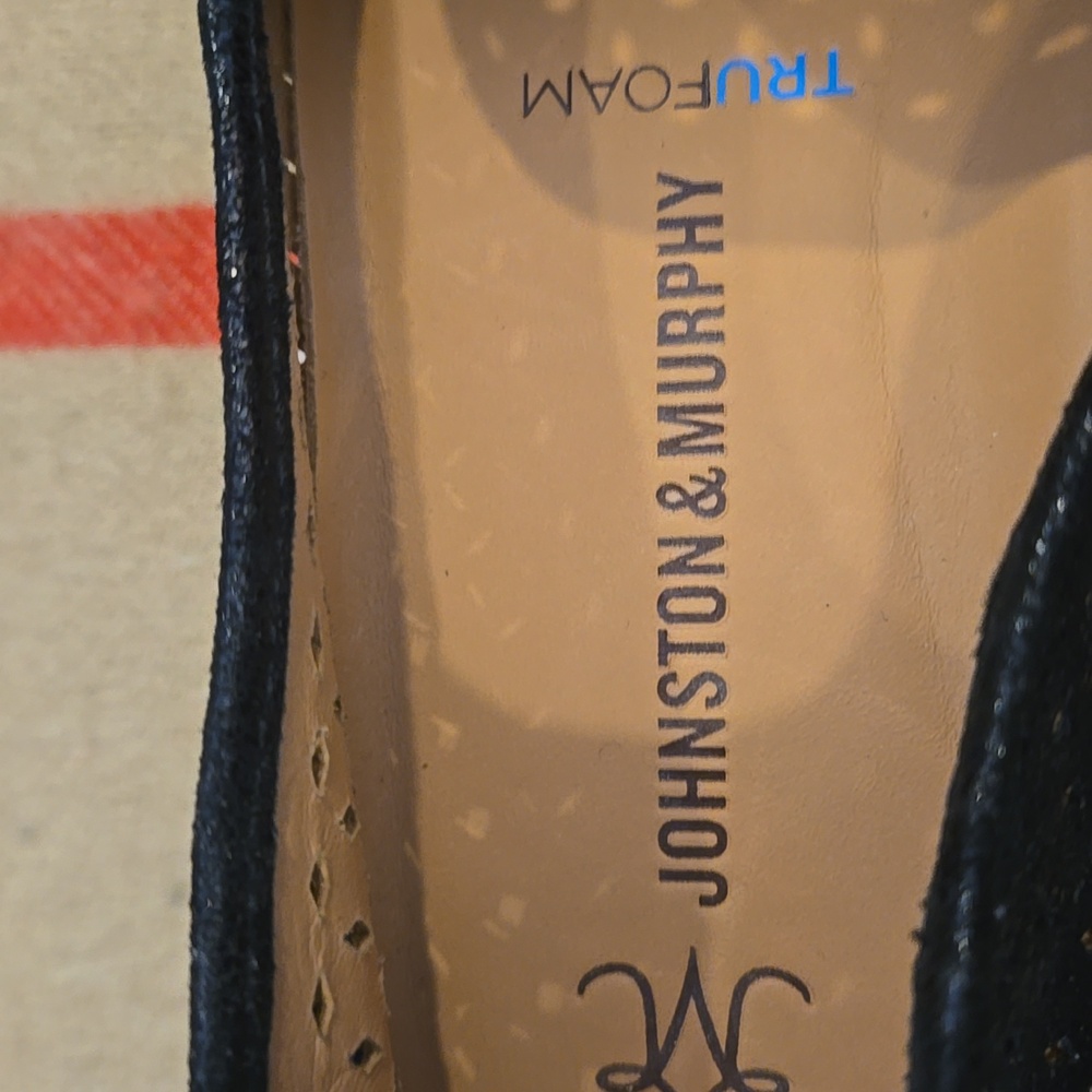 Johnston & Murphy Dajota Black Perfed Slip-On Loafers - Picture 5 of 8